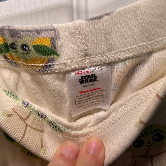 Hanna Andersson Star Wars Pajama Pants Boy's Size 10 Yoda Disney Character - Picture 4 of 4